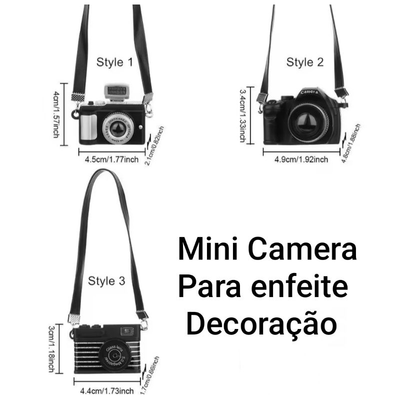MINIATURA CÂMERA DECORAÇÃO P/COLECAO - (Não tira Foto)
