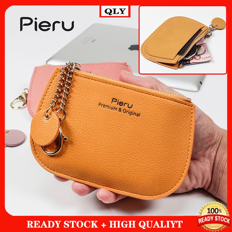 Mini Bolsa Estudantil De Lychee Grain Fashion Zipper Ladies Coin Purse Pequena Fresca Com Fivela De Corrente Metálica De Alta Qualidade