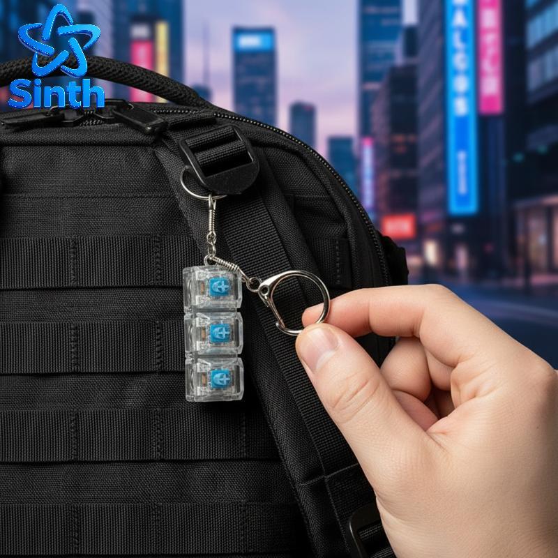 Sinth 4Key Mecânico Testador De Eixo De Teclado Com Luzes LED Keycap Switch Sampler Stress Relief Gadget Key Toy Para Jo