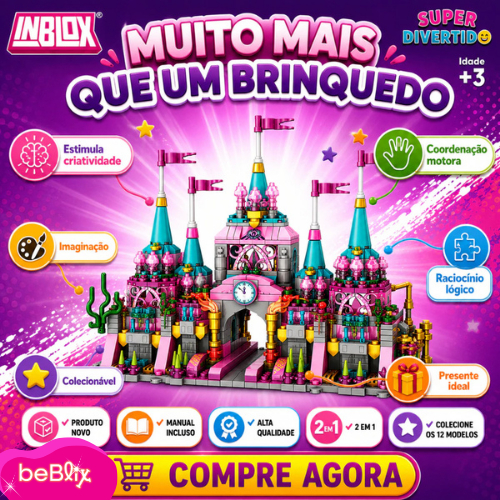 Blocos tipo LEGO Mini Castelo Princesas Colecionável 12 Modelos 2 em 1 Brinquedo Menina Presente COMBOS e COMPLETO