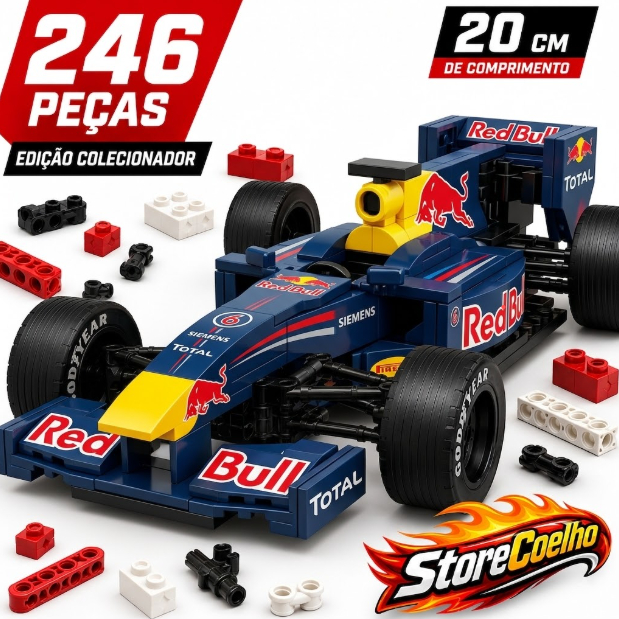 Mini Blocos De Montar 246 Peças - Carro F1 Miniatura 20CM Colecionável -  Brinquedo de Montagem Para Crianças