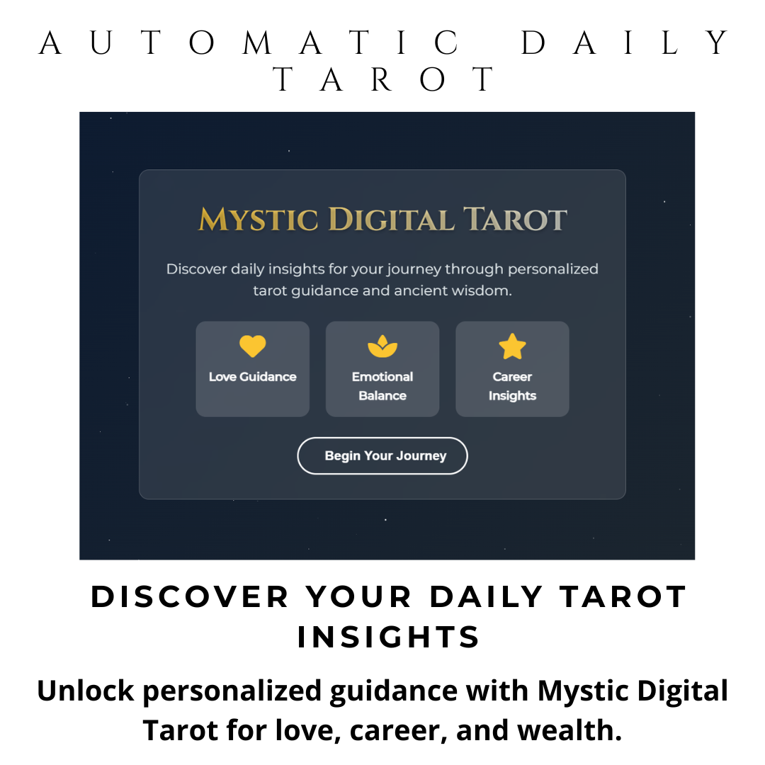 Mystic Digital Tarot: Daily Zodiac-Based Guidance for Love, Career & Wealth