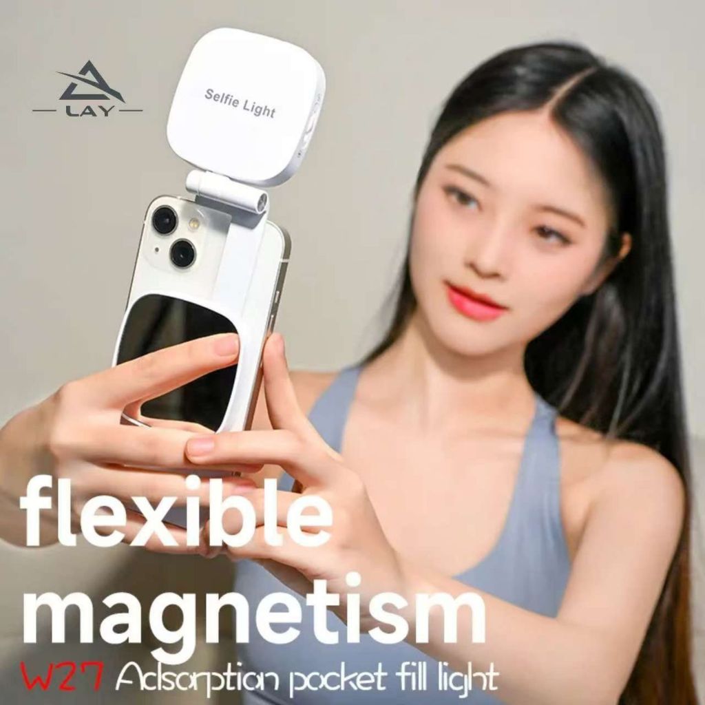 Mini Luz Led De Preenchimento De Selfie Com Espelho Magnética Para  Câmera Celular