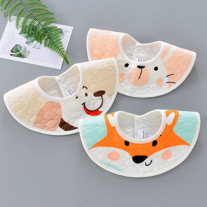 Baby Cotton Thick Type Bib Saliva Towel Baby Waterproof Bib Newborn 360-Degree Rotating Scarf 3Qxx