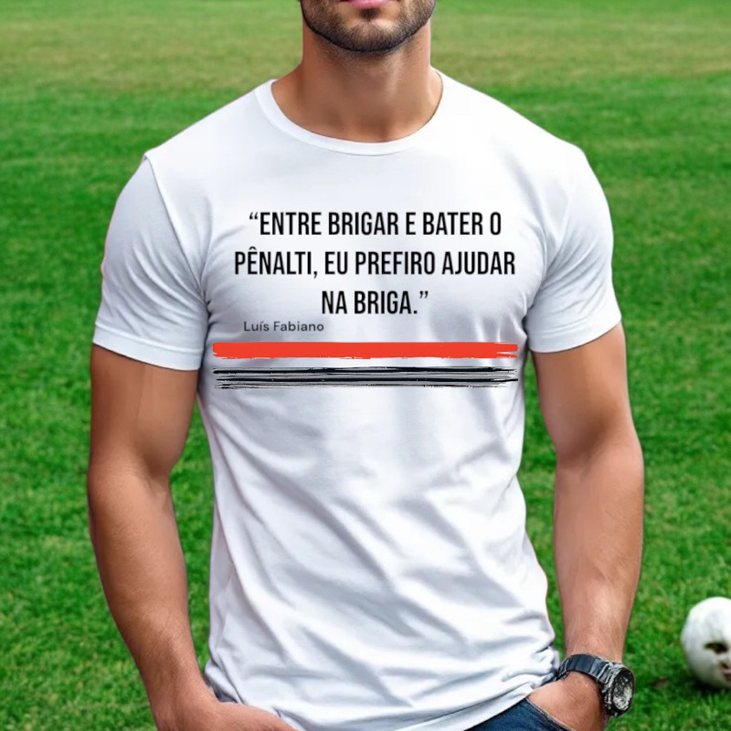 Camiseta Humor São Paulino Tricolor Luis Fabiano Clube Paulista Futebol De São Paulo Torcida Independente Blusa Algodão
