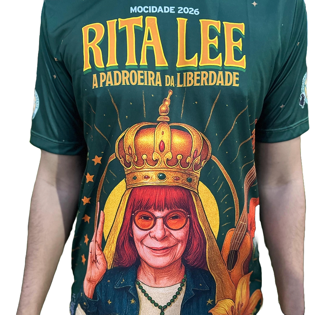 Camiseta Mocidade Independente enredo 2026 Rita Lee oficial