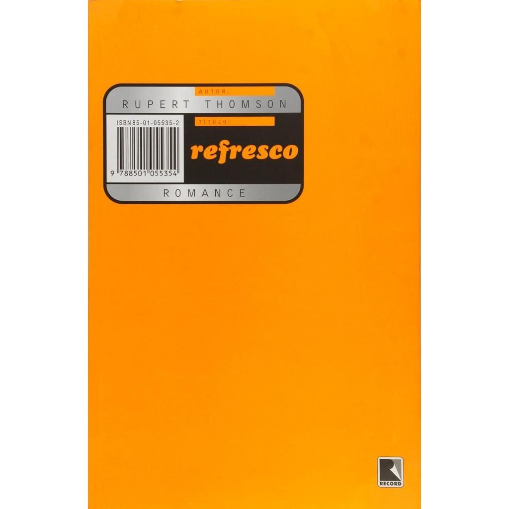 Livro Refresco Autor: Rupert Thomson - Forte, engraçado e assustador.