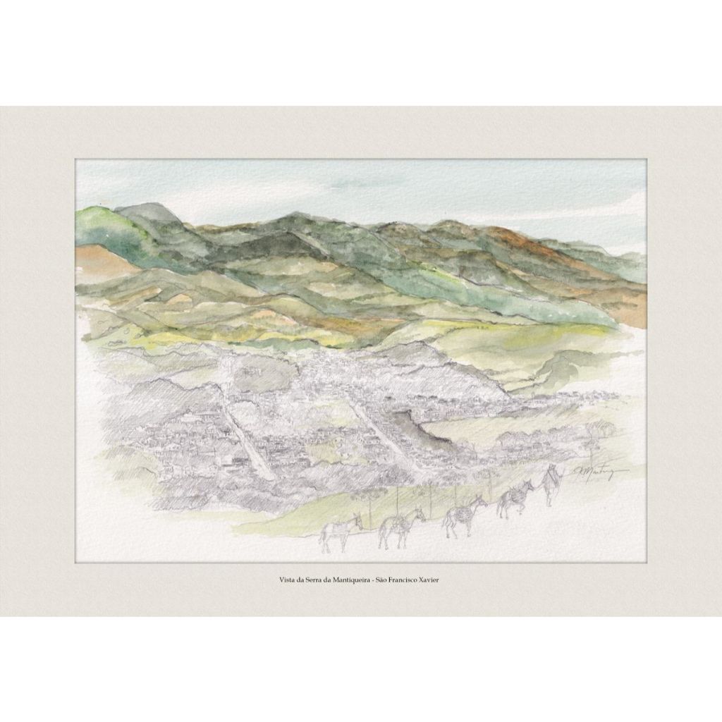 Vista da Serra da Mantiqueira - São Francisco Xavier | Quadro Decorativo | A4