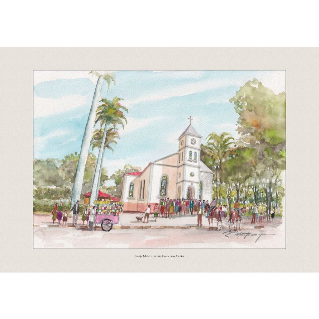 Igreja Matriz de São Francisco Xavier | Quadro Decorativo | Decoração Elegante | A4