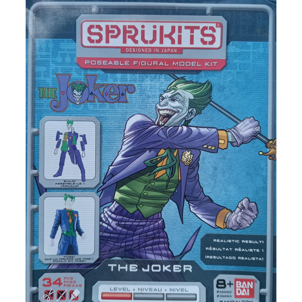Joker Sprukits Level 1 Bandai Model Kit DC Snap Montar Original Lacrado Coringa