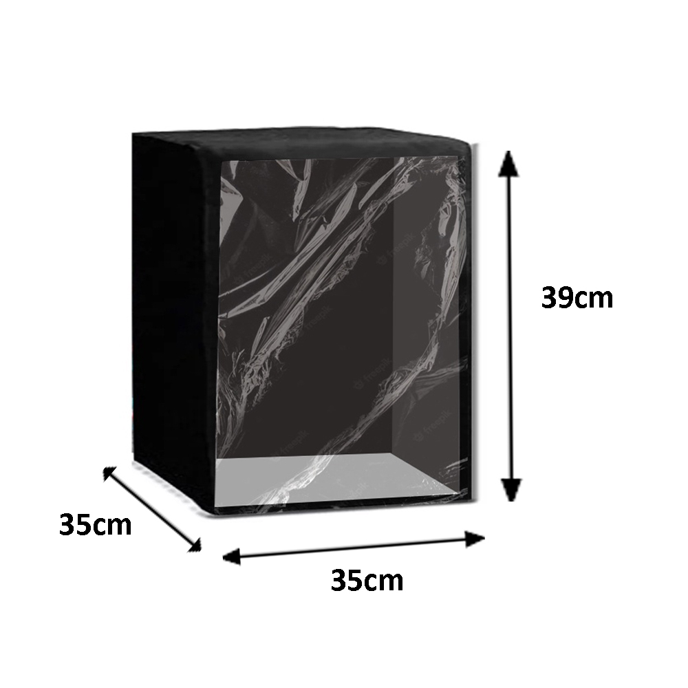 Capa para Air Fry 4L 5L 6L Preta Frente Transparente