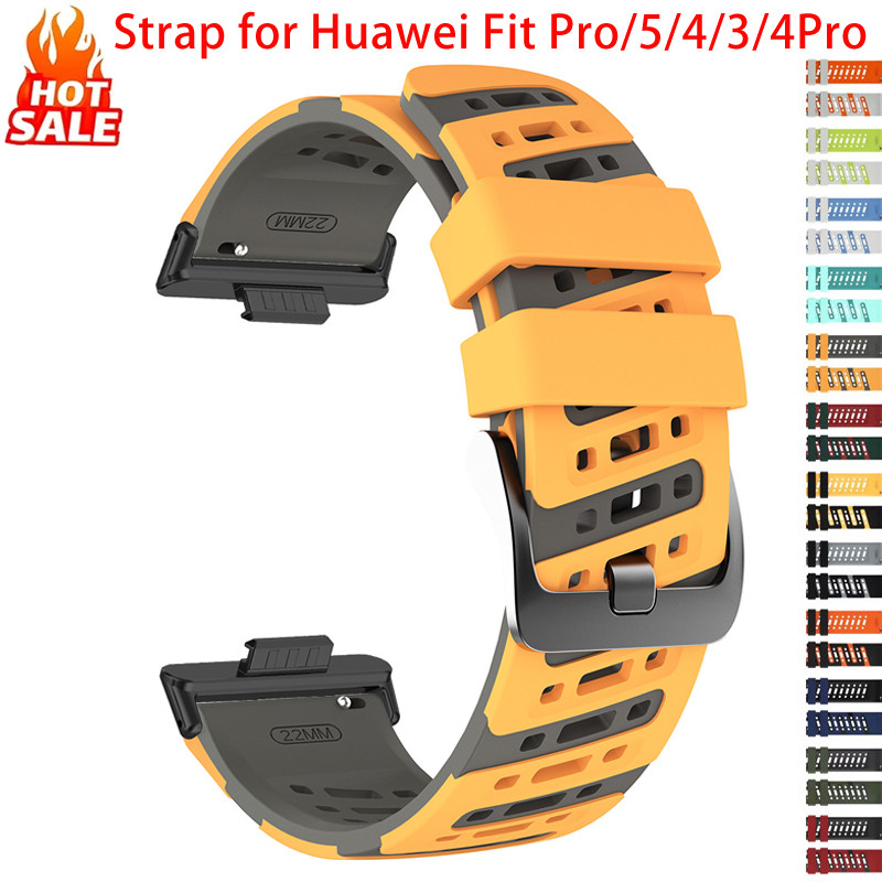 Pulseira De Silicone Esportiva De Sarja Compatível Com Huawei Watch Fit 5 Pro/4/3 Strap Respirável Soft Band