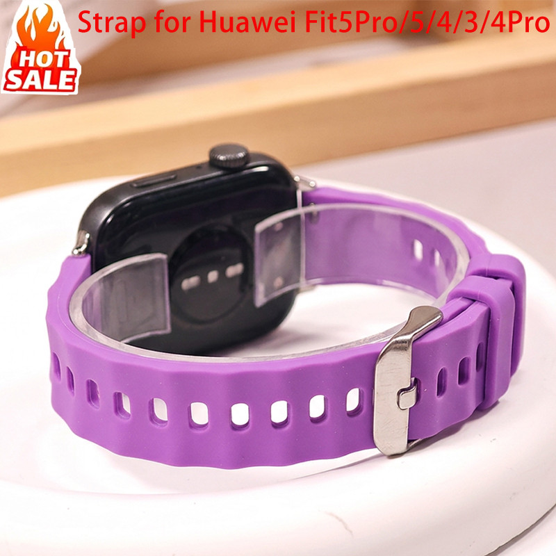 Pulseira De Silicone Esportiva (Sem Relógio) Compatível Com Huawei Watch Fit 5 Pro/4/3 Strap 18mm soft Band