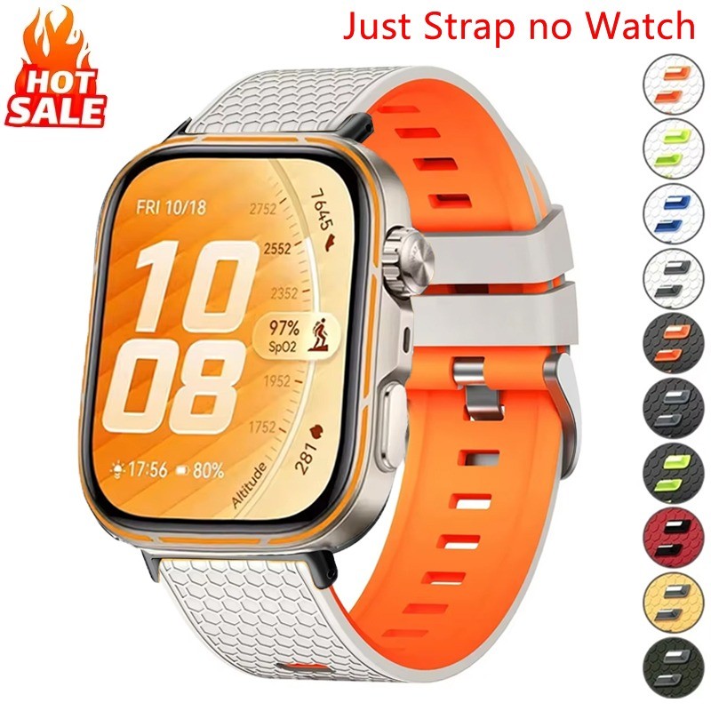 Pulseira De Silicone De Duas Cores Compatível Com Huawei Watch fit 5 Pro/4 3 Strap Sport Band Para Fit5 Fit4 Fit3 22mm H