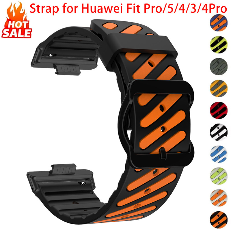 Pulseira De Silicone Diagonal Compatível Com Huawei Watch Fit 5 Pro/4/3 Strap Sport Soft Band