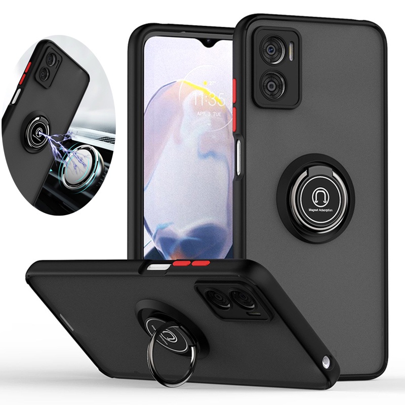Para Motorola Moto E22 E22i Luxuoso Proteção De Lentes De Câmera Anel De Luxo Capa Traseira Fosca