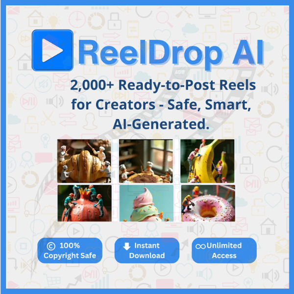 ReelDrop AI – 2,000+ Viral, Ready-to-Post Reels for Creators