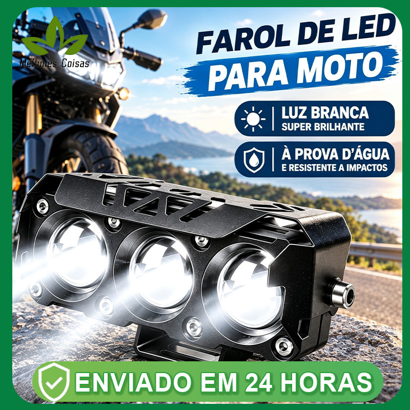 Universal da motocicleta LED Spotlight Dual Color Hi 18000 Lumes Olho de Lente Auxiliar De Cor Dupla,Neblina Lampada