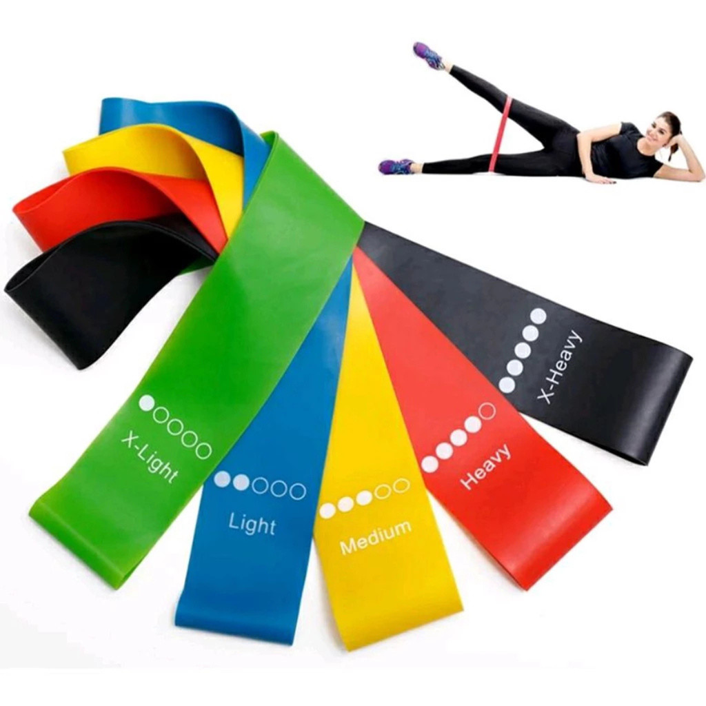 Conjunto 5 Faixas Elásticas Mini Band – Treino em Casa, - Modelo Profissional Garantia 90 Dias