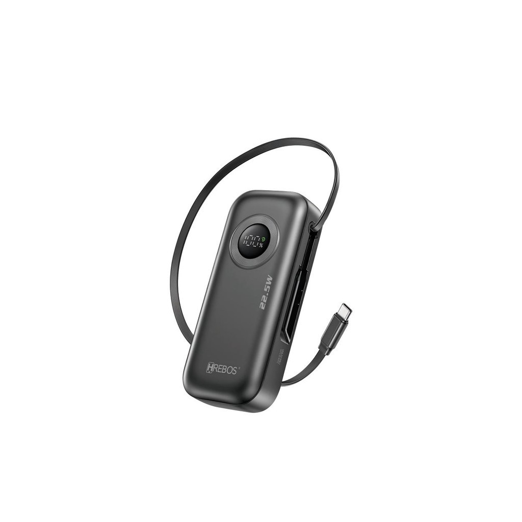 Power Bank 10000mah Hrebos - Mini Dynamo - Preto Pb-199