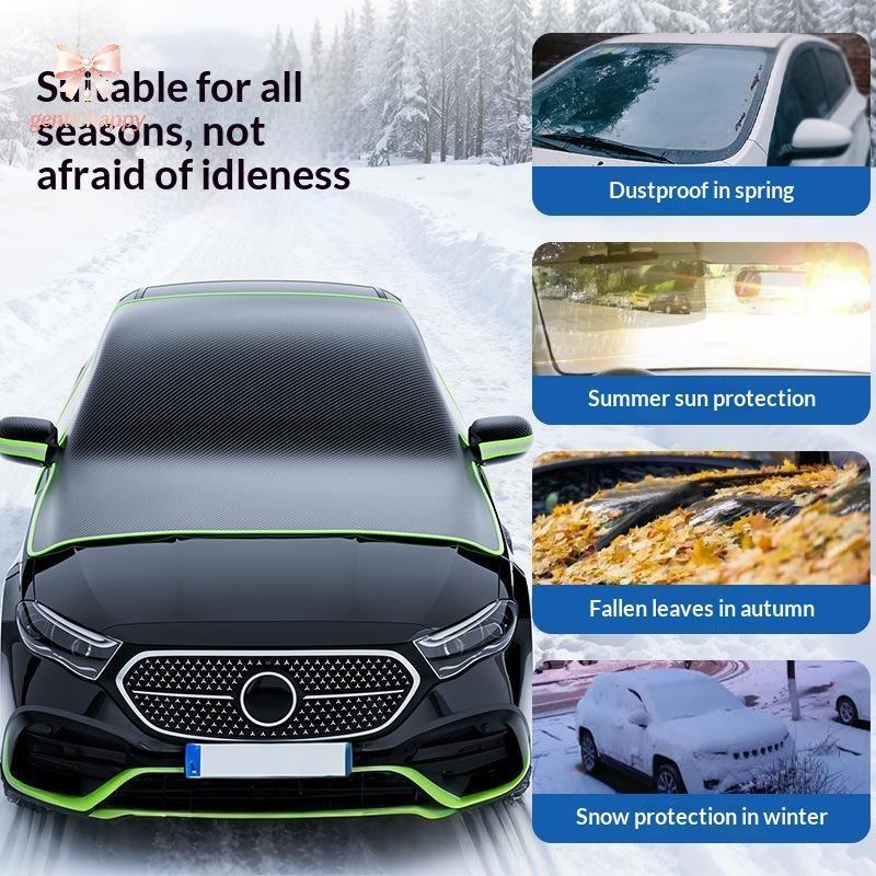 Gentlehappy Magnético Oxford Carro Pára-Brisa Frost Guard Thi Snow Cover Durável Fácil Configuração Protetor De Gelo Ade