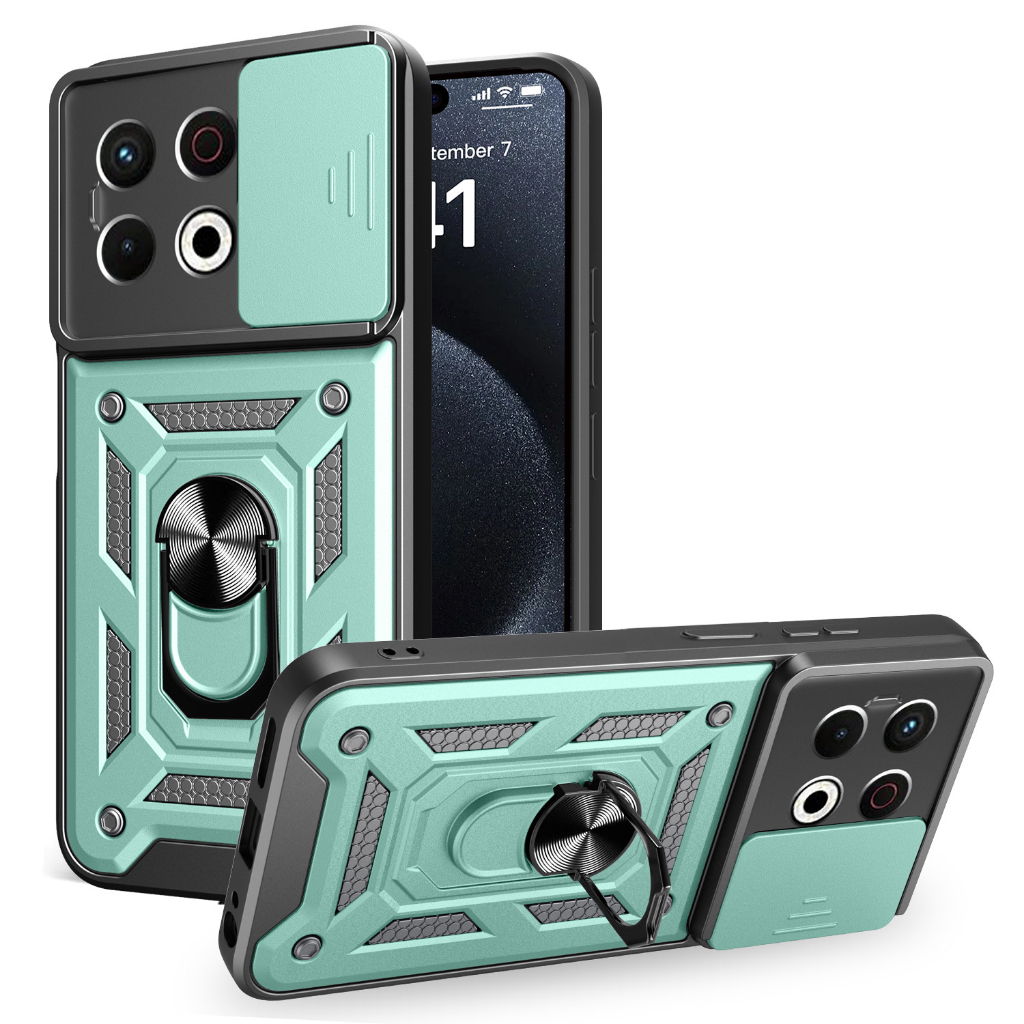 Lente Deslizante Câmera Proteger Armadura Capa Híbrida Para Tecno SPARK 30 30C 40 40C Pro Plus 4G Suporte De Anel De Met