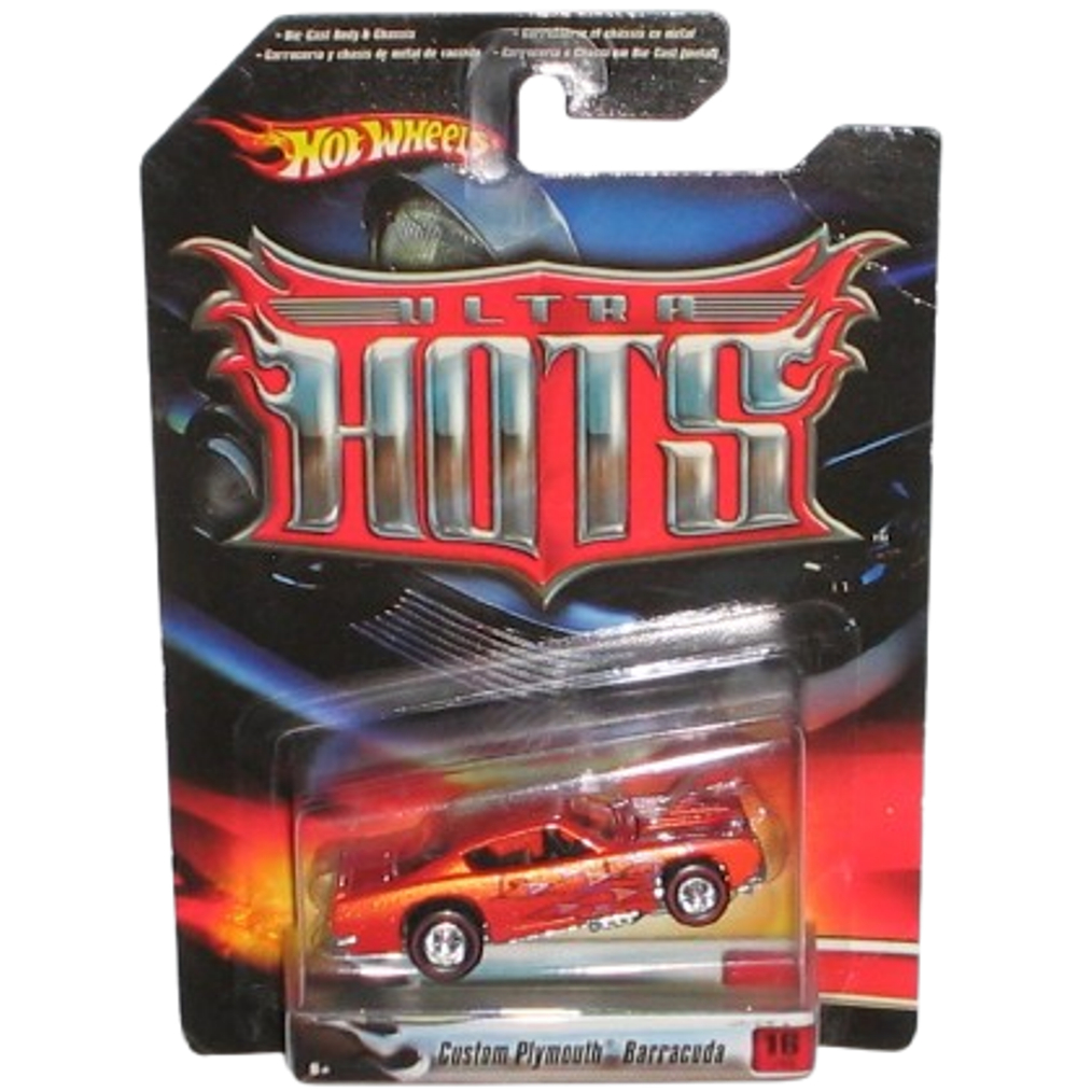 HOT WHEELS 2007 ULTRA HOTS CUSTOM PLYMOUTH BARRACUDA PNEUS BORRACHA LACRADO