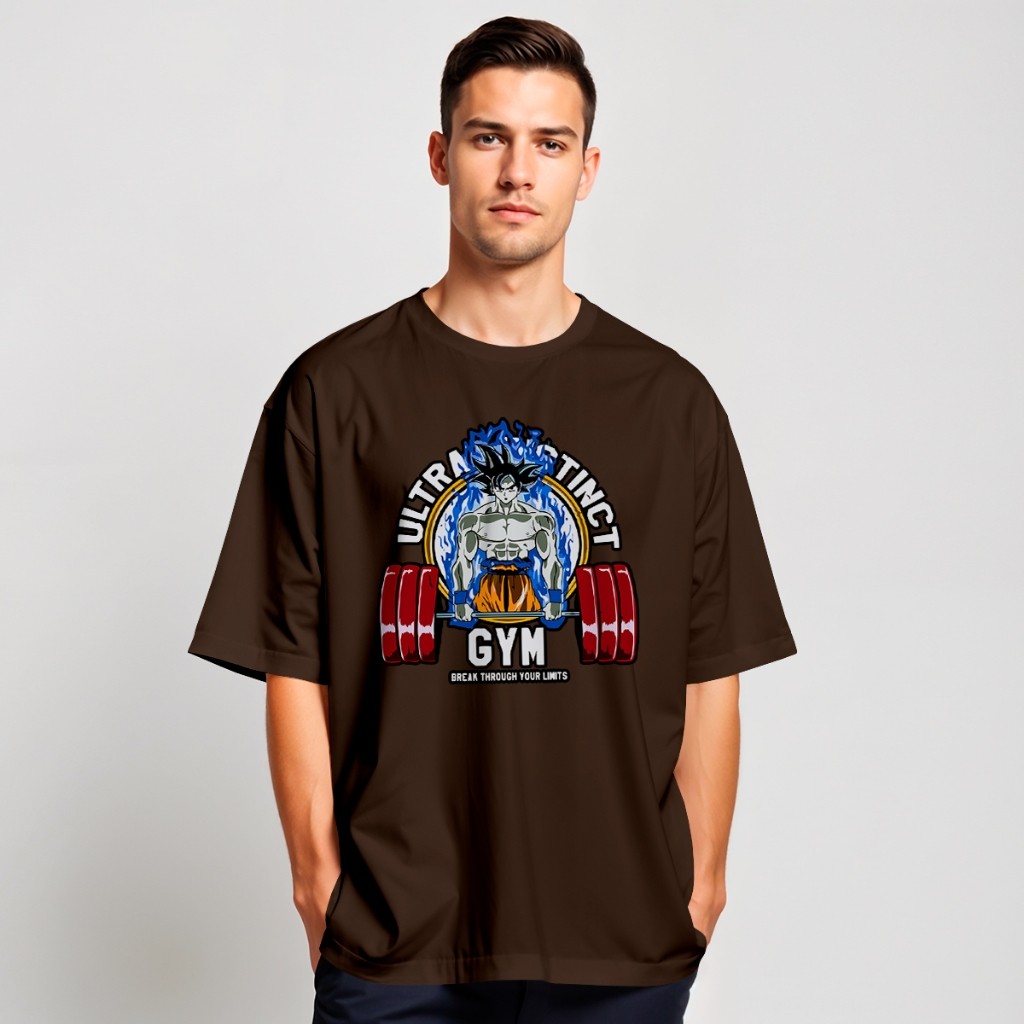 Camiseta Oversized Academia Street Dragon Ball Ultra Instinto Gym Goku Treino REF 2724 Home Custom