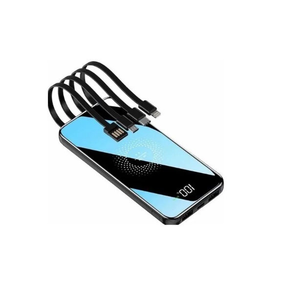 Carregador Bateria Power Bank Com 4 Cabo 10000mah Agold BTE-17 Portatil