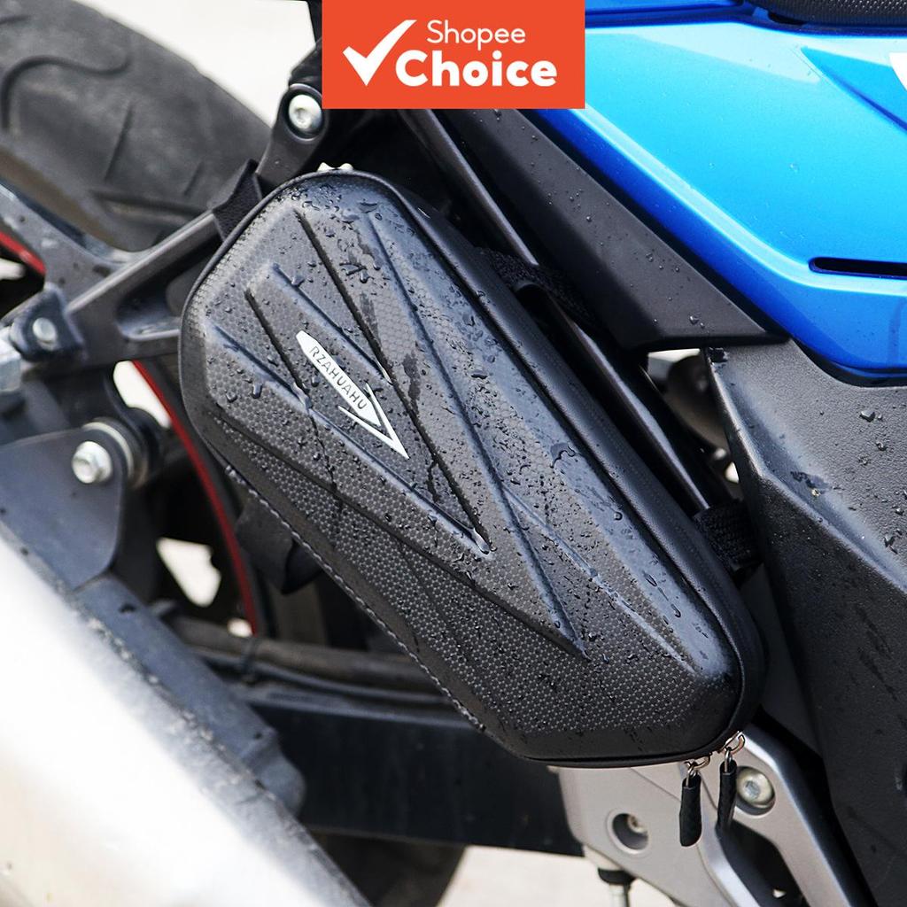 Rzahuahu Bolsa Para Quadro De Motocicleta À Prova D'água Eva Hard Shell Bicicleta Alças Ajustáveis