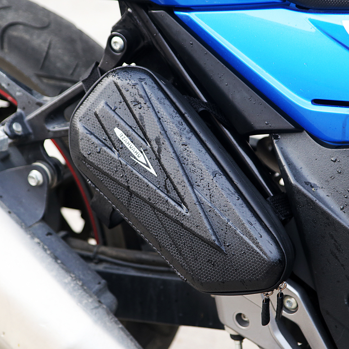 Rzahuahu Bolsa Para Quadro De Motocicleta À Prova D'água Eva Hard Shell Bicicleta Alças Ajustáveis