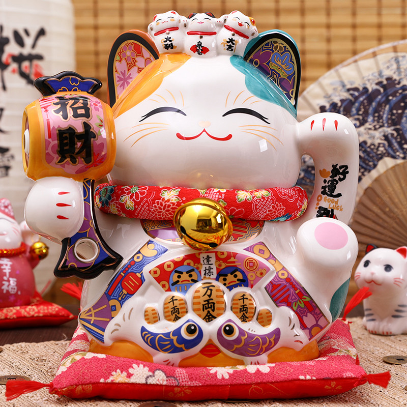 Sorte gato ornamentos abertura presentes loja frente mesa decoração cerâmica cofrinho High-End fortuna gato tamanho gran