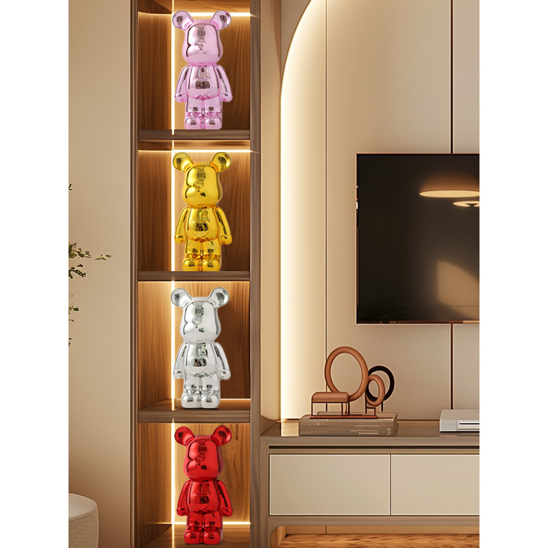 Criativo amor urso violento ornamentos sala de estar TV gabinete vinho decorações cofrinho luz luxo High-En