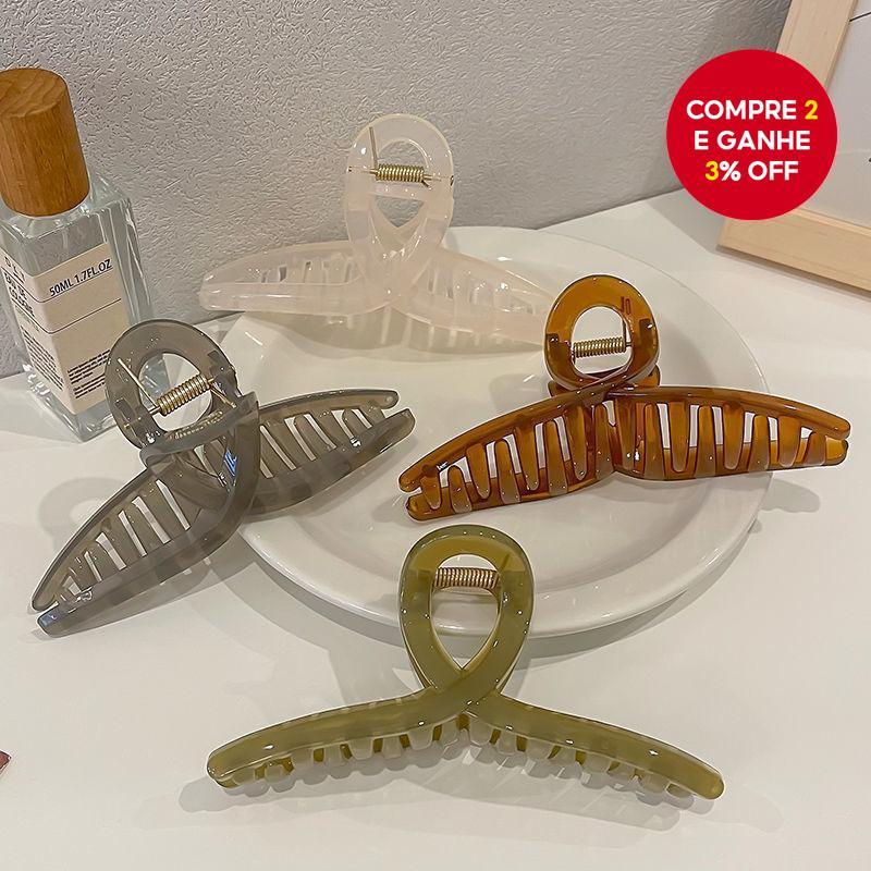 Clips de cabelo coreanos para Instagram - Clip tubarão oversized primavera para mulheres, acessórios de moda.