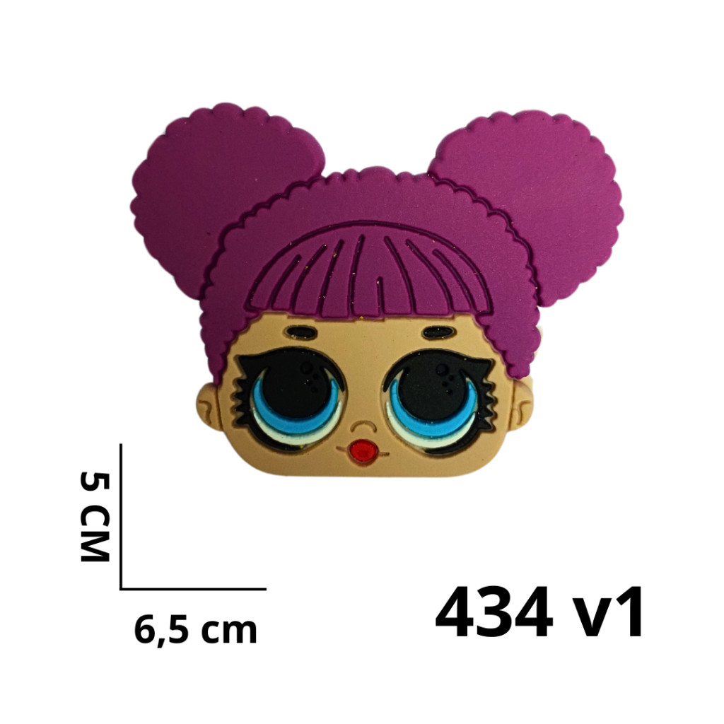 Kit 10 peças aplique Emborrachado para Laços, Tiaras, Sapatos e Artesanatos BONECA 434 V1