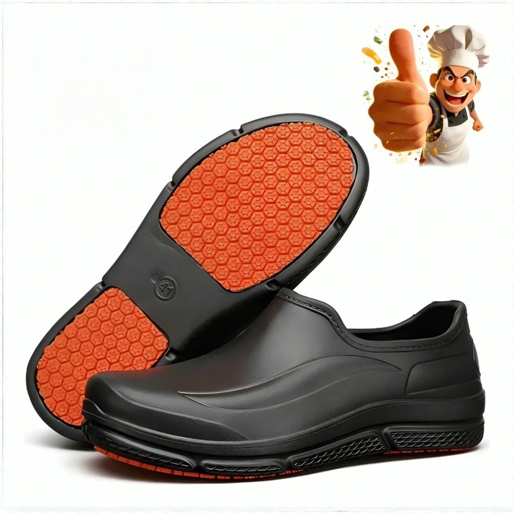[Waterproof & Non Slip]🔥Best Deal🔥Non Slip Chef Shoes/Waterproof Lightweight Rubber Sole Shoes/Kitchen Hospital Use