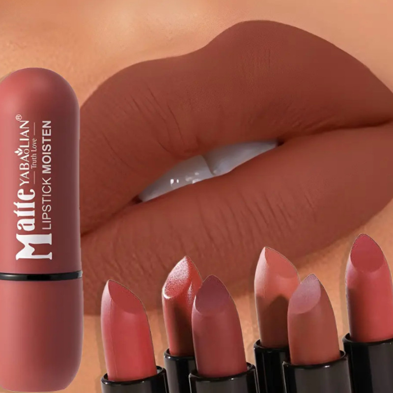 24 Hours Non-stick Cup Long Lasting Matte Waterproof Velvet Lipstick for Women Colorful Lip Makeup
