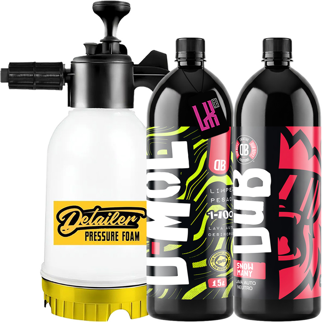 Pulverizador Espuma 2l D mol Snow Many Shampoo Desincrustante Pre Lavagem Neutro Tira Barro Lama