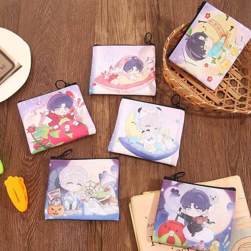 2025Cartoon Love and Space Game Coin Purse Canvas Wallet for Women and Girls Earphone Coin Purse