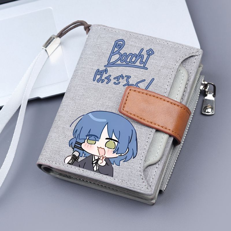 Anime japonês Lonely Rock Yamada Ryoji Girl Carteira All-in-One Bolsa de moedas de grande capacidade Cartão bancário