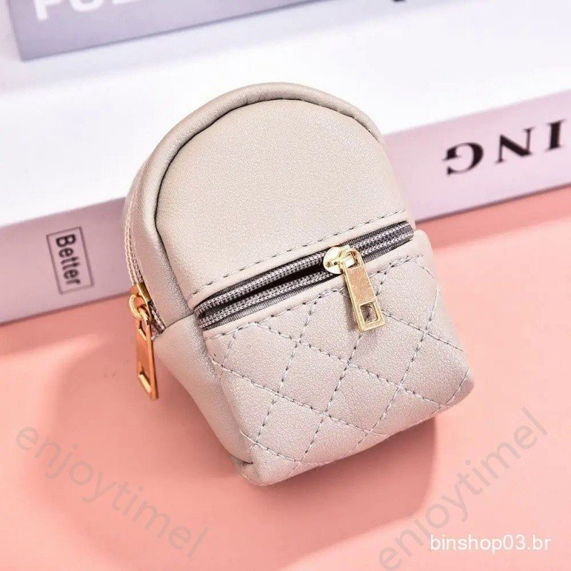 Zipper Coin Purse Portable Hanging Pendant Mini Backppak Mini Bag Key Wallet Coin Wallet Crianças Mulheres Girl Storage
