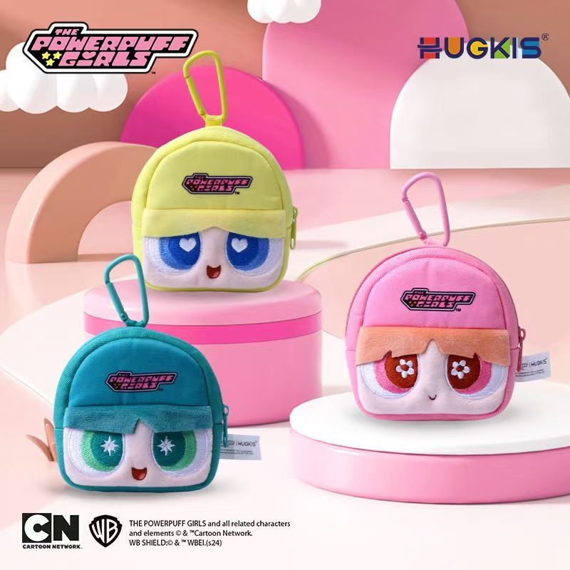 Watsons Powerpuff Girls Headset Bag Bonito desenho animado bolsa de armazenamento porta-moedas porta-chaves