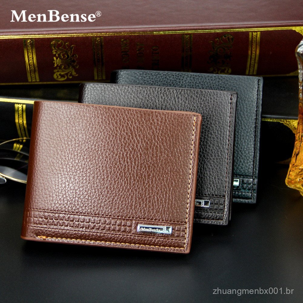 Carteira Masculina Fashion Casual, Porta-Moedas de Grande Capacidade, Bolsa para Moedas NU87