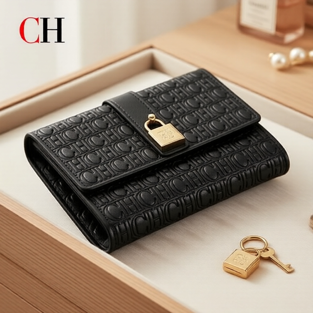 Carteira Feminina Mini Fashion: Couro PU Estampado, Fecho de Trava, Design com Múltiplas Divisórias