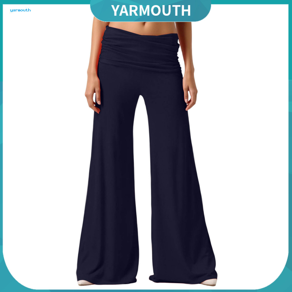 Lightweight Yoga Pants Women’s High Waist Wide Leg Pleated Texture Elastic Loose Fit Long Trousers Comfortable Loungew