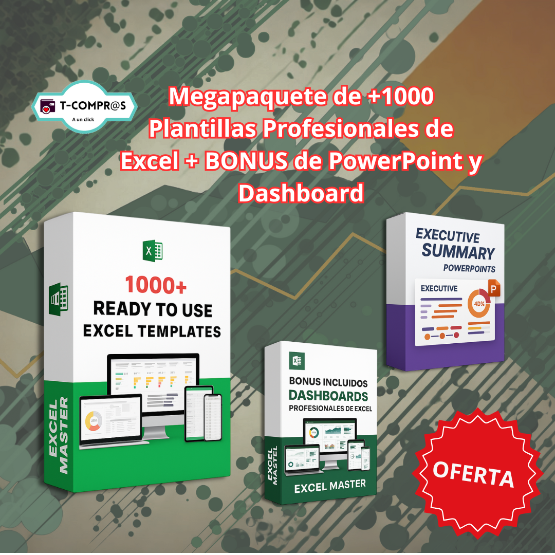 Megapaquete con más de 1000 plantillas de Excel: negocios, finanzas, gestión de proyectos y más