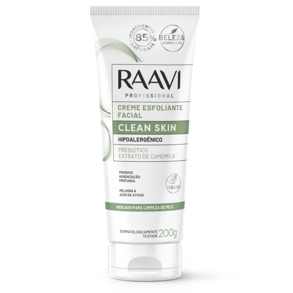 Creme Esfoliante Facial Clean Skin 200g Raavi