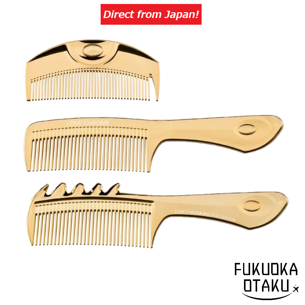 LOVE CHROME Pente de Cabelo K24GP  Dourado Hair Care Fabricado no Japão【Direto do Japão】
