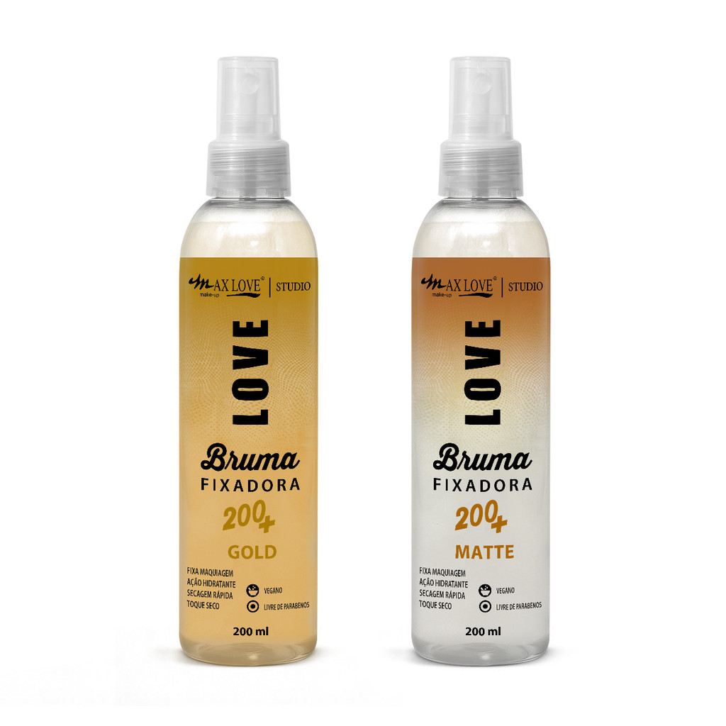 Kit Bruma Fixadora Matte e Gold Max Love - Durabilidade e Festa