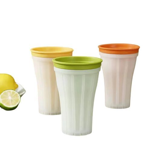 Forma Gelo Silicone Smoothie Copo Tampa Hermetica Reutilizavel Duravel Pratico